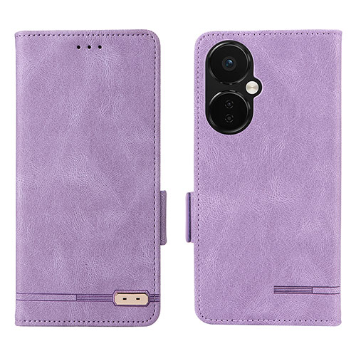 Leather Case Stands Flip Cover Holder L06Z for Oppo K11x 5G Purple