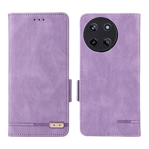 Leather Case Stands Flip Cover Holder L06Z for Realme 11 4G Purple