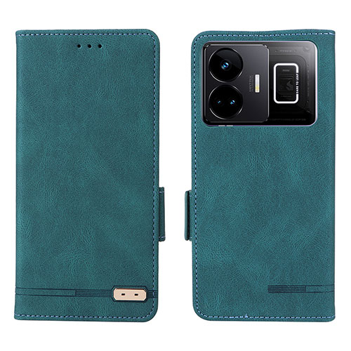 Leather Case Stands Flip Cover Holder L06Z for Realme GT3 5G Green