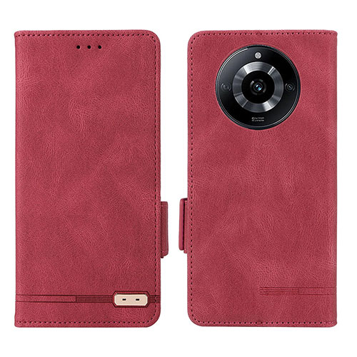 Leather Case Stands Flip Cover Holder L06Z for Realme Narzo 60 5G Red