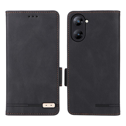 Leather Case Stands Flip Cover Holder L06Z for Realme V20 5G Black