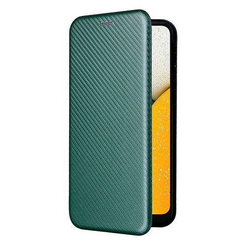 Leather Case Stands Flip Cover Holder L06Z for Samsung Galaxy A03 Core Green