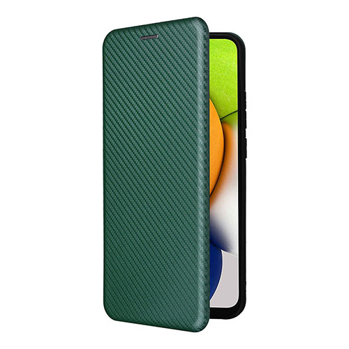 Leather Case Stands Flip Cover Holder L06Z for Samsung Galaxy A03 Green