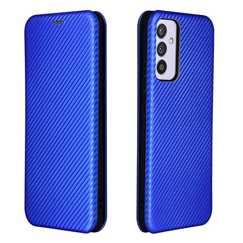 Leather Case Stands Flip Cover Holder L06Z for Samsung Galaxy A05s Blue