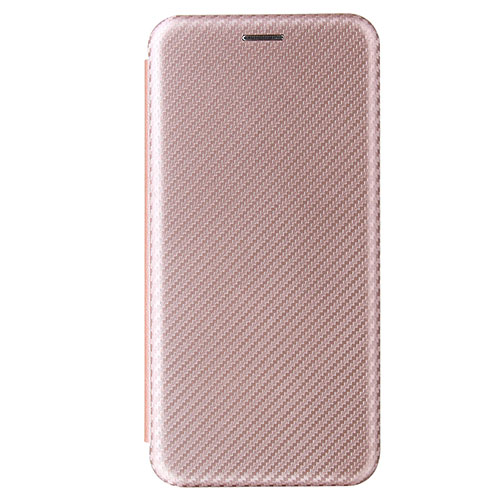 Leather Case Stands Flip Cover Holder L06Z for Samsung Galaxy A41 SC-41A Rose Gold