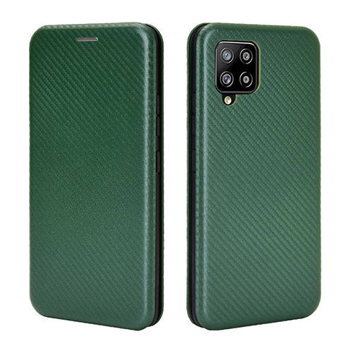 Leather Case Stands Flip Cover Holder L06Z for Samsung Galaxy A42 5G Green