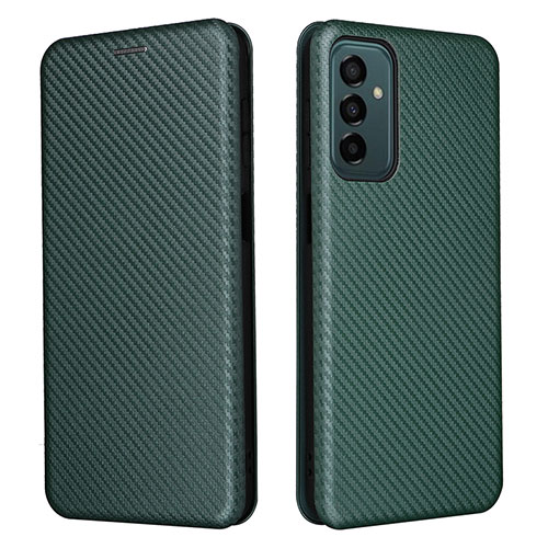 Leather Case Stands Flip Cover Holder L06Z for Samsung Galaxy F23 5G Green