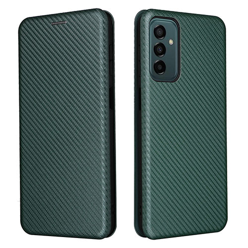 Leather Case Stands Flip Cover Holder L06Z for Samsung Galaxy M23 5G Green