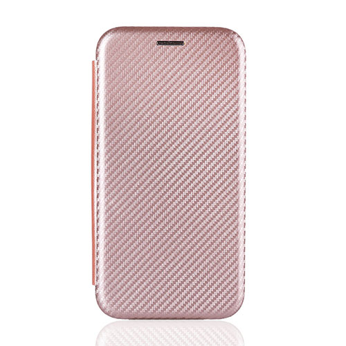 Leather Case Stands Flip Cover Holder L06Z for Samsung Galaxy S20 FE (2022) 5G Rose Gold