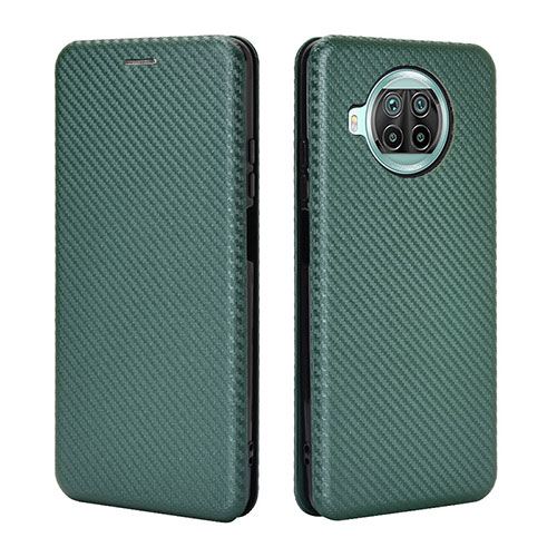 Leather Case Stands Flip Cover Holder L06Z for Xiaomi Mi 10T Lite 5G Green