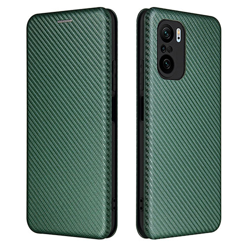 Leather Case Stands Flip Cover Holder L06Z for Xiaomi Mi 11i 5G Green