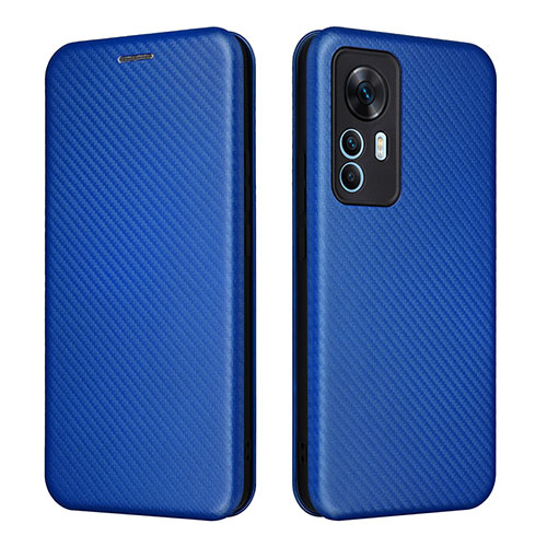 Leather Case Stands Flip Cover Holder L06Z for Xiaomi Mi 12T Pro 5G Blue