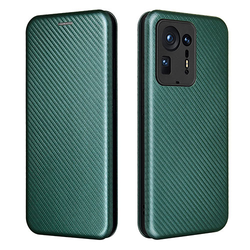 Leather Case Stands Flip Cover Holder L06Z for Xiaomi Mi Mix 4 5G Green