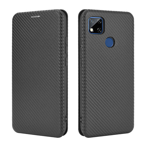 Leather Case Stands Flip Cover Holder L06Z for Xiaomi POCO C3 Black