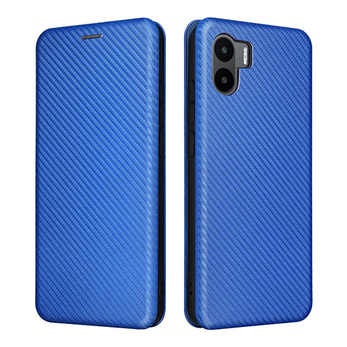 Leather Case Stands Flip Cover Holder L06Z for Xiaomi Poco C50 Blue