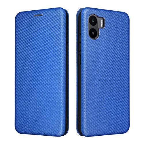 Leather Case Stands Flip Cover Holder L06Z for Xiaomi Poco C51 Blue