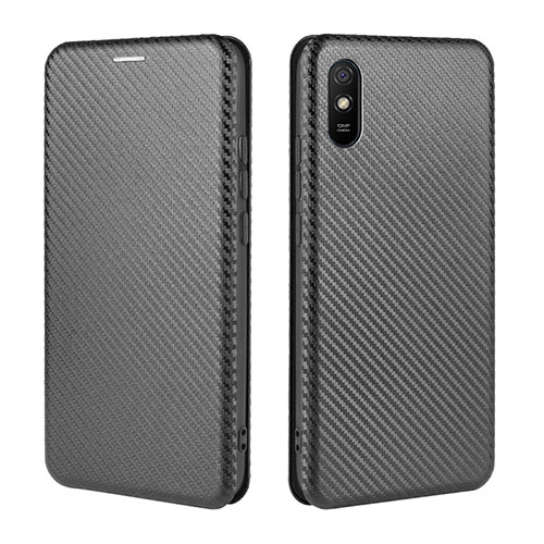 Leather Case Stands Flip Cover Holder L06Z for Xiaomi Redmi 9A Black