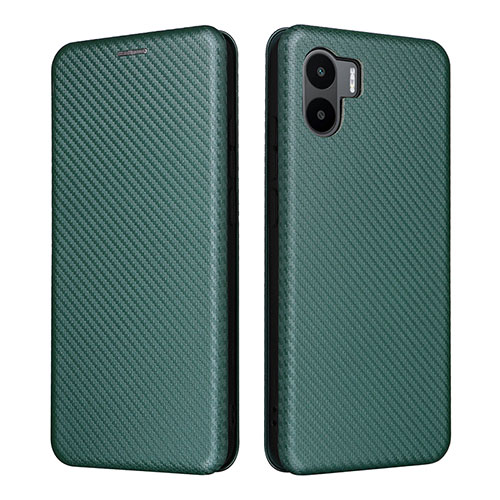 Leather Case Stands Flip Cover Holder L06Z for Xiaomi Redmi A1 Green