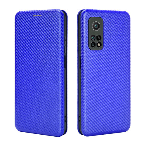 Leather Case Stands Flip Cover Holder L06Z for Xiaomi Redmi K30S 5G Blue