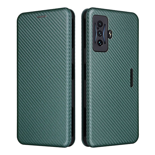 Leather Case Stands Flip Cover Holder L06Z for Xiaomi Redmi K50 Gaming 5G Green