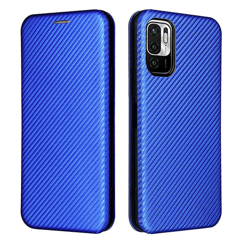 Leather Case Stands Flip Cover Holder L06Z for Xiaomi Redmi Note 10 JE 5G Blue