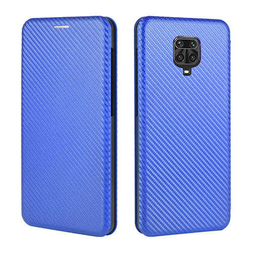 Leather Case Stands Flip Cover Holder L06Z for Xiaomi Redmi Note 9S Blue