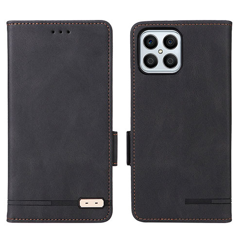 Leather Case Stands Flip Cover Holder L07Z for Huawei Honor X8 4G Black