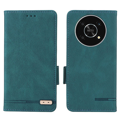 Leather Case Stands Flip Cover Holder L07Z for Huawei Honor X9 5G Green