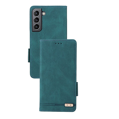 Leather Case Stands Flip Cover Holder L07Z for Samsung Galaxy S24 Plus 5G Green