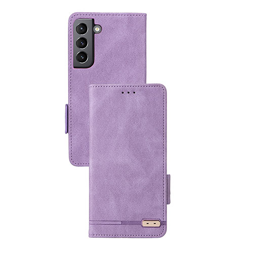 Leather Case Stands Flip Cover Holder L07Z for Samsung Galaxy S24 Plus 5G Purple