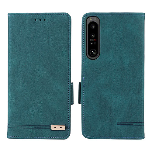 Leather Case Stands Flip Cover Holder L07Z for Sony Xperia 1 IV Green