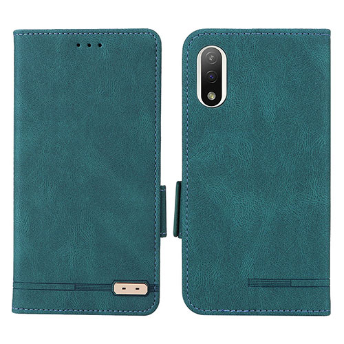 Leather Case Stands Flip Cover Holder L07Z for Sony Xperia Ace III SO-53C Green
