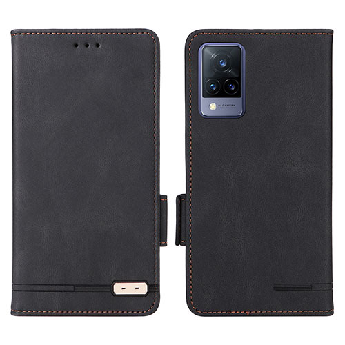 Leather Case Stands Flip Cover Holder L07Z for Vivo V21 5G Black