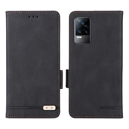 Leather Case Stands Flip Cover Holder L07Z for Vivo V21e 4G Black