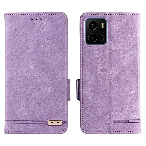 Leather Case Stands Flip Cover Holder L07Z for Vivo Y32t Purple