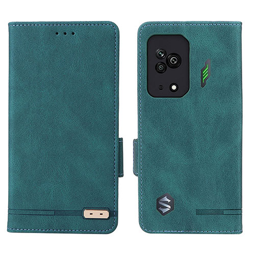 Leather Case Stands Flip Cover Holder L07Z for Xiaomi Black Shark 5 5G Green