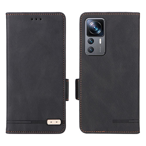 Leather Case Stands Flip Cover Holder L07Z for Xiaomi Mi 12T 5G Black