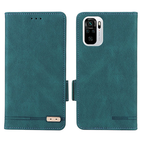 Leather Case Stands Flip Cover Holder L07Z for Xiaomi Poco M5S Green