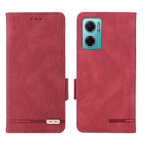 Leather Case Stands Flip Cover Holder L07Z for Xiaomi Redmi 10 Prime Plus 5G Red
