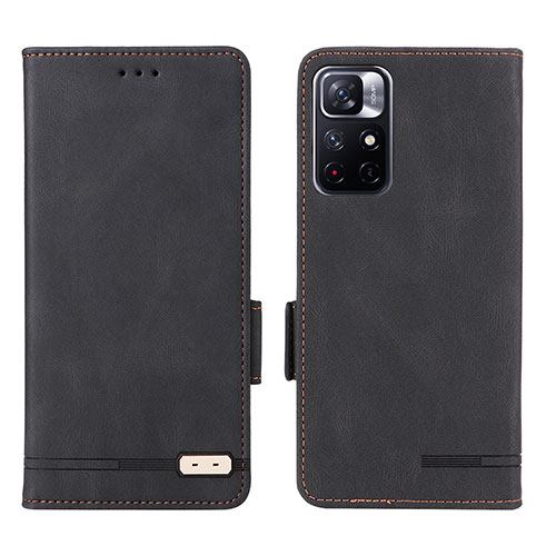 Leather Case Stands Flip Cover Holder L07Z for Xiaomi Redmi Note 11T 5G Black