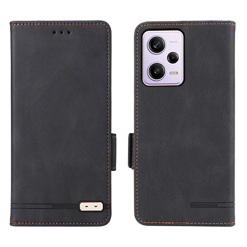 Leather Case Stands Flip Cover Holder L07Z for Xiaomi Redmi Note 12 Pro 5G Black