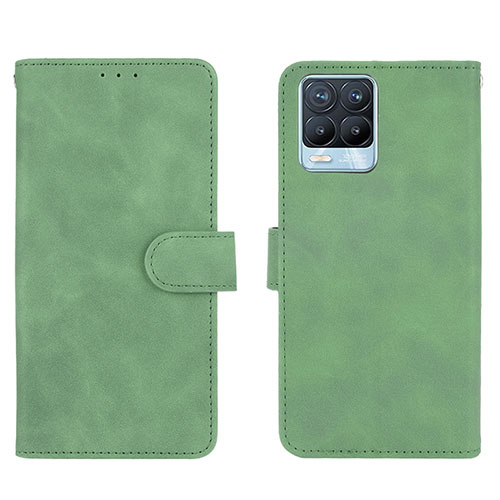 Leather Case Stands Flip Cover Holder L08Z for Realme 8 4G Green