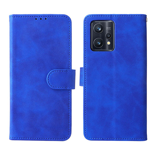 Leather Case Stands Flip Cover Holder L08Z for Realme 9 4G Blue