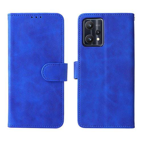 Leather Case Stands Flip Cover Holder L08Z for Realme 9 Pro 5G Blue