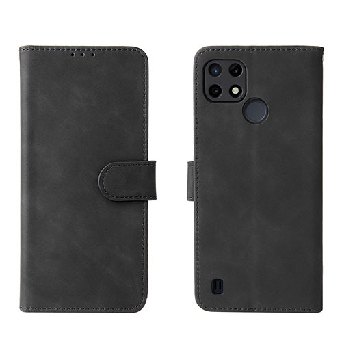 Leather Case Stands Flip Cover Holder L08Z for Realme C21Y Black