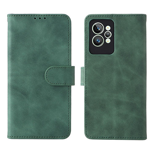 Leather Case Stands Flip Cover Holder L08Z for Realme GT2 Pro 5G Green