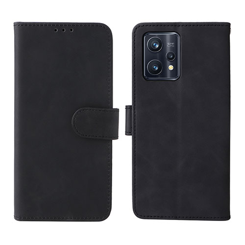 Leather Case Stands Flip Cover Holder L08Z for Realme Narzo 50 Pro 5G Black