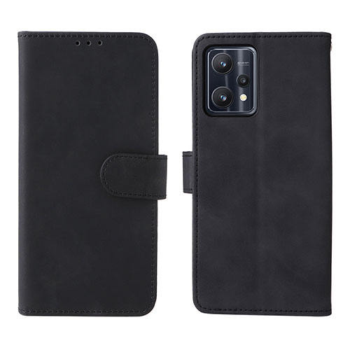 Leather Case Stands Flip Cover Holder L08Z for Realme Q5 5G Black