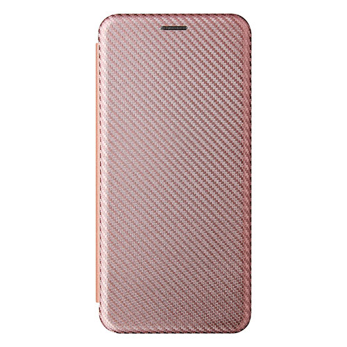 Leather Case Stands Flip Cover Holder L08Z for Samsung Galaxy A12 5G Rose Gold