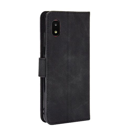 Leather Case Stands Flip Cover Holder L08Z for Samsung Galaxy A21 SC-42A Black